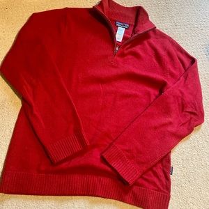 Patagonia Mens 1/4 zip Lambswool sweater, Small
